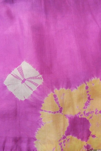 画像14: O1205F 女性用 羽織   シルク（正絹） 赤色,  ぼたん 【中古】【USED】【リサイクル】 ★★☆☆☆【O1205F】 (14)