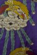 画像3: O1205G 女性用 羽織   シルク（正絹） 鮮やか紫色,  花 【中古】【USED】【リサイクル】 ★★★☆☆【O1205G】 (3)