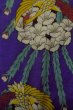 画像4: O1205G 女性用 羽織   シルク（正絹） 鮮やか紫色,  花 【中古】【USED】【リサイクル】 ★★★☆☆【O1205G】 (4)
