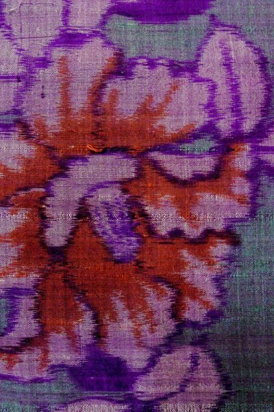 画像5: O1205H 女性用 羽織   シルク（正絹） 深い青緑色,  ぼたん 【中古】【USED】【リサイクル】 ★★★★☆【O1205H】 (5)