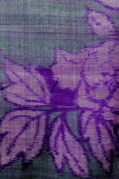 画像7: O1205H 女性用 羽織   シルク（正絹） 深い青緑色,  ぼたん 【中古】【USED】【リサイクル】 ★★★★☆【O1205H】 (7)