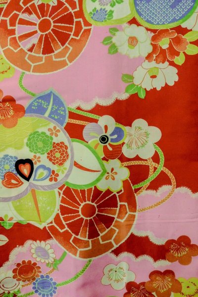 画像13: O1205H 女性用 羽織   シルク（正絹） 深い青緑色,  ぼたん 【中古】【USED】【リサイクル】 ★★★★☆【O1205H】 (13)