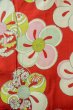 画像5: O1205J 女性用 羽織   シルク（正絹） 深い赤色,  花 【中古】【USED】【リサイクル】 ★★☆☆☆【O1205J】 (5)