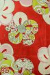 画像6: O1205J 女性用 羽織   シルク（正絹） 深い赤色,  花 【中古】【USED】【リサイクル】 ★★☆☆☆【O1205J】 (6)