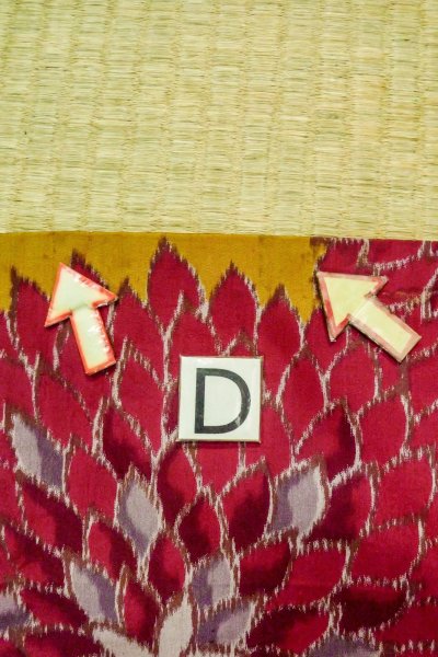 画像19: O1205J 女性用 羽織   シルク（正絹） 深い赤色,  花 【中古】【USED】【リサイクル】 ★★☆☆☆【O1205J】 (19)