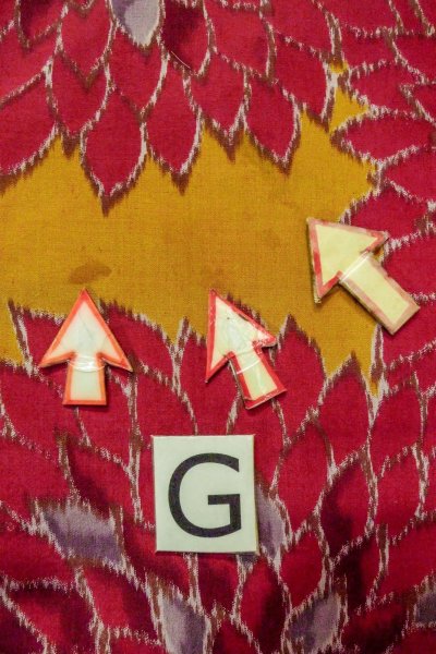 画像22: O1205J 女性用 羽織   シルク（正絹） 深い赤色,  花 【中古】【USED】【リサイクル】 ★★☆☆☆【O1205J】 (22)