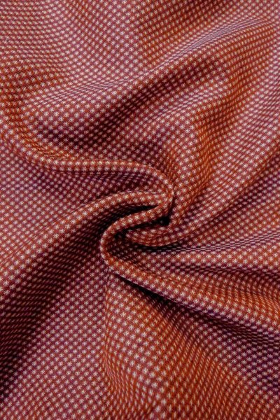 画像12: O1209A 女性用 紬   シルク（正絹） 深い赤色,  十字 【中古】【USED】【リサイクル】 ★★★★☆【O1209A】 (12)