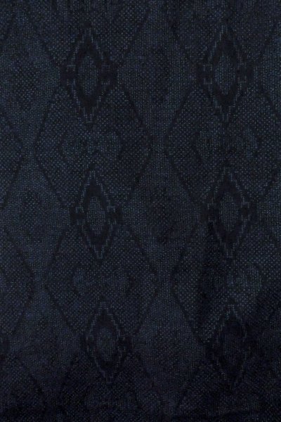 画像4: O1209B 女性用 紬   シルク（正絹） 深い紺,  かのこ 【中古】【USED】【リサイクル】 ★★★★☆【O1209B】 (4)