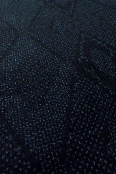 画像10: O1209B 女性用 紬   シルク（正絹） 深い紺,  かのこ 【中古】【USED】【リサイクル】 ★★★★☆【O1209B】 (10)