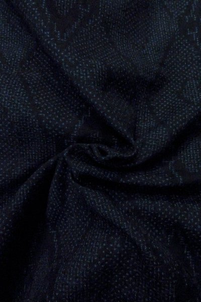 画像11: O1209B 女性用 紬   シルク（正絹） 深い紺,  かのこ 【中古】【USED】【リサイクル】 ★★★★☆【O1209B】 (11)