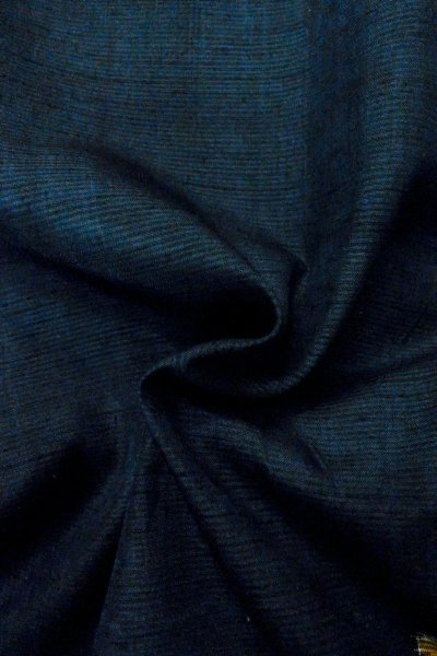 画像11: O1209C 女性用 紬   シルク（正絹） 深い紺,  抽象的模様 【中古】【USED】【リサイクル】 ★★★☆☆【O1209C】 (11)