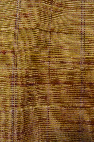 画像7: O1209D 女性用 紬  米沢紬  シルク（正絹） 薄い茶色,  縞 【中古】【USED】【リサイクル】 ★★★★☆【O1209D】 (7)