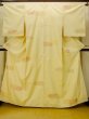 画像1: O1209F 女性用 紬   シルク（正絹） 淡い黄色,  うず 【中古】【USED】【リサイクル】 ★★★☆☆【O1209F】 (1)
