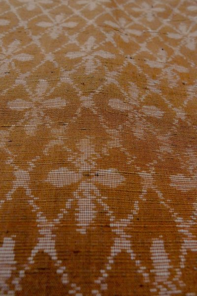 画像10: O1209I 女性用 紬   シルク（正絹） 赤み茶色,  花菱 【中古】【USED】【リサイクル】 ★★★★☆【O1209I】 (10)