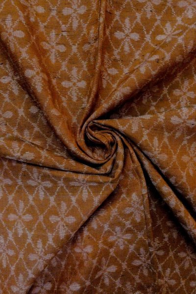 画像11: O1209I 女性用 紬   シルク（正絹） 赤み茶色,  花菱 【中古】【USED】【リサイクル】 ★★★★☆【O1209I】 (11)