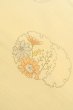 画像8: O1209L 女性用 紬   シルク（正絹） 淡いアイボリー,  花 【中古】【USED】【リサイクル】 ★★☆☆☆【O1209L】 (8)
