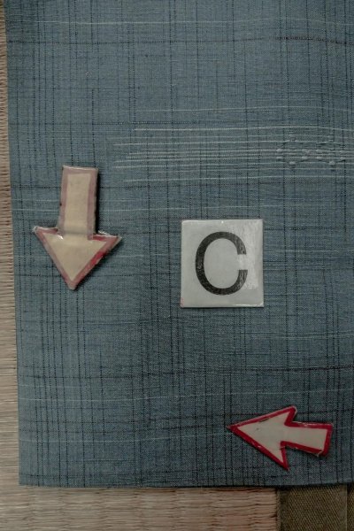 画像16: O1209N 女性用 紬   シルク（正絹） 淡い紺,  チェック柄 【中古】【USED】【リサイクル】 ★★★☆☆【O1209N】 (16)