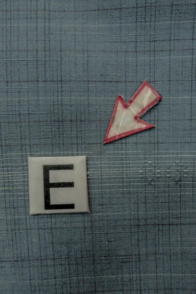 画像18: O1209N 女性用 紬   シルク（正絹） 淡い紺,  チェック柄 【中古】【USED】【リサイクル】 ★★★☆☆【O1209N】 (18)