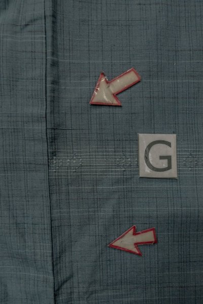 画像20: O1209N 女性用 紬   シルク（正絹） 淡い紺,  チェック柄 【中古】【USED】【リサイクル】 ★★★☆☆【O1209N】 (20)