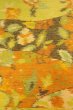 画像6: O1209P 女性用 紬  小地谷紬  シルク（正絹） 橙色,  花 【中古】【USED】【リサイクル】 ★★★★☆【O1209P】 (6)