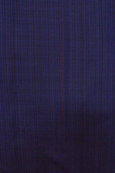 画像5: O1209S 女性用 紬   シルク（正絹） 深い青,  縞 【中古】【USED】【リサイクル】 ★★★★☆【O1209S】 (5)