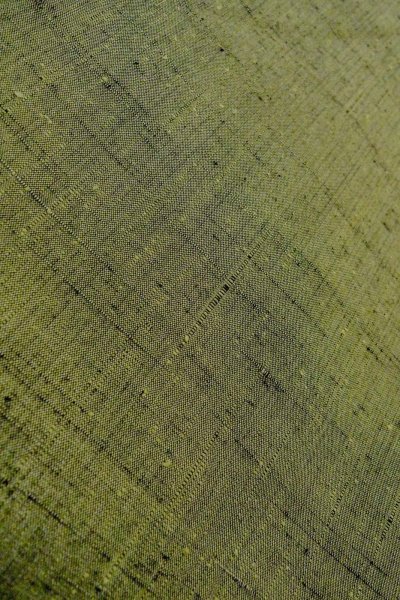 画像7: O1209T 女性用 紬   シルク（正絹） 灰色がかった緑色,  線 【中古】【USED】【リサイクル】 ★★★☆☆【O1209T】 (7)