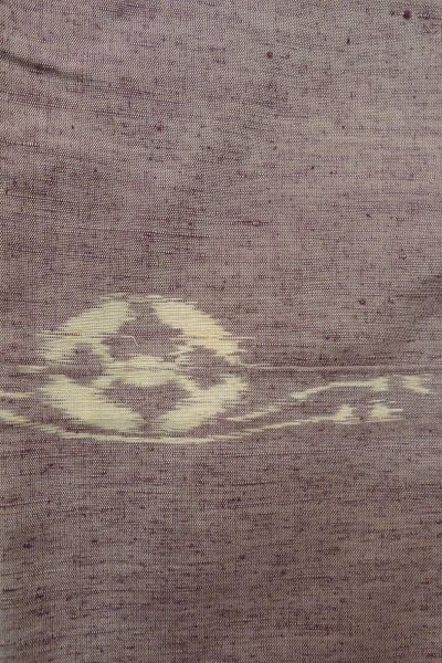 画像6: O1209U 女性用 紬   シルク（正絹） 薄い灰色がかった藤色,  車輪 【中古】【USED】【リサイクル】 ★★★★☆【O1209U】 (6)