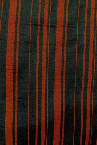 画像5: O1209V 女性用 紬   シルク（正絹） 黒,  縞 【中古】【USED】【リサイクル】 ★☆☆☆☆【O1209V】 (5)