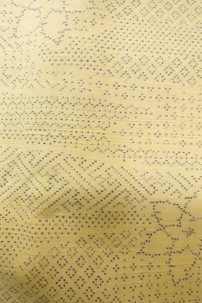 画像6: O1209X 女性用 紬   シルク（正絹） アイボリー,  花 【中古】【USED】【リサイクル】 ★★☆☆☆【O1209X】 (6)