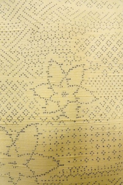 画像7: O1209X 女性用 紬   シルク（正絹） アイボリー,  花 【中古】【USED】【リサイクル】 ★★☆☆☆【O1209X】 (7)