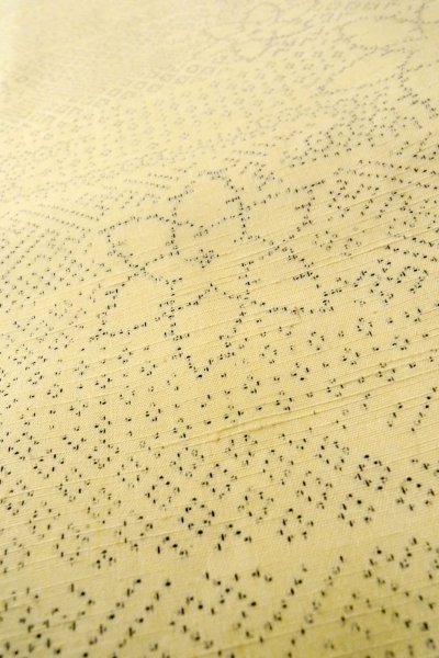 画像8: O1209X 女性用 紬   シルク（正絹） アイボリー,  花 【中古】【USED】【リサイクル】 ★★☆☆☆【O1209X】 (8)