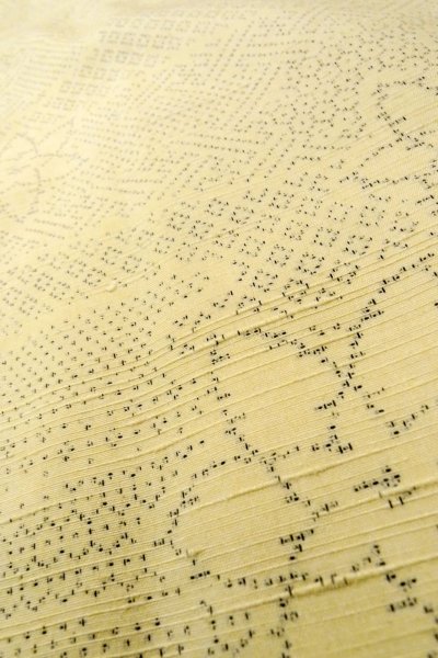 画像10: O1209X 女性用 紬   シルク（正絹） アイボリー,  花 【中古】【USED】【リサイクル】 ★★☆☆☆【O1209X】 (10)