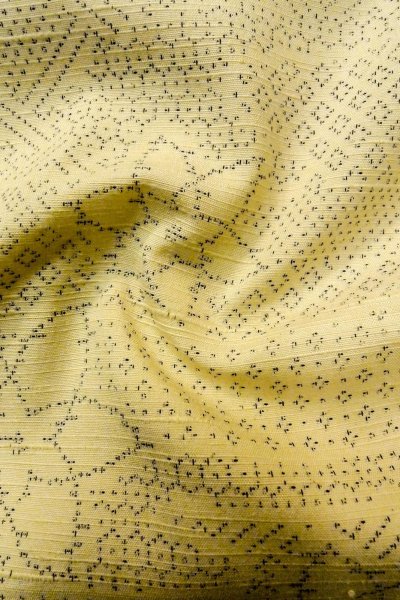 画像12: O1209X 女性用 紬   シルク（正絹） アイボリー,  花 【中古】【USED】【リサイクル】 ★★☆☆☆【O1209X】 (12)