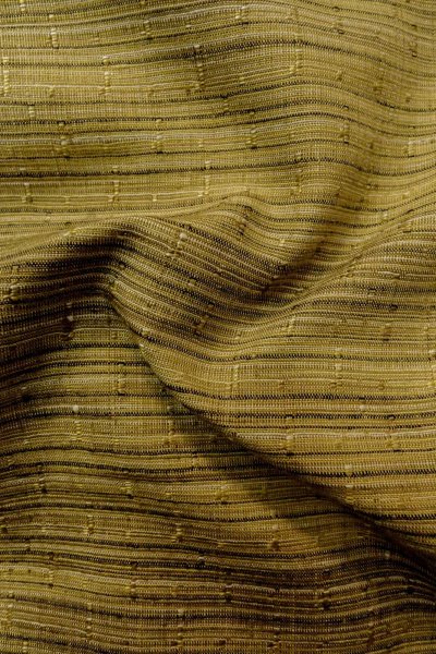 画像12: O1209Y 女性用 紬   シルク（正絹） 黄みオリーブ,  線 【中古】【USED】【リサイクル】 ★☆☆☆☆【O1209Y】 (12)