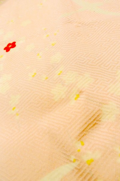 画像8: O1210C 女性用 襦袢   シルク（正絹） 桃色,  花 【中古】【USED】【リサイクル】 ★★★☆☆【O1210C】 (8)