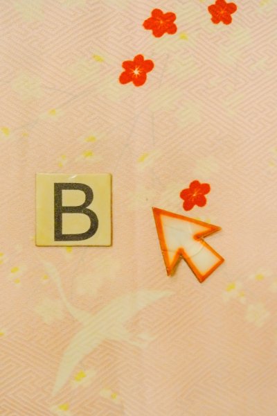 画像15: O1210C 女性用 襦袢   シルク（正絹） 桃色,  花 【中古】【USED】【リサイクル】 ★★★☆☆【O1210C】 (15)