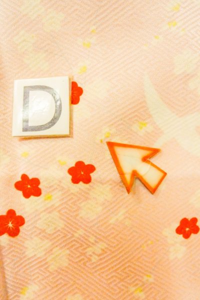 画像17: O1210C 女性用 襦袢   シルク（正絹） 桃色,  花 【中古】【USED】【リサイクル】 ★★★☆☆【O1210C】 (17)