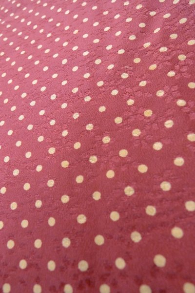 画像8: O1210D 女性用 襦袢   シルク（正絹） 赤み紫色,  小さな点々 【中古】【USED】【リサイクル】 ★★★☆☆【O1210D】 (8)