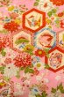 画像4: O1225B 女性用 女の子用着物   シルク（正絹） 光沢のある桃色,  ぼたん 【中古】【USED】【リサイクル】 ★★☆☆☆【O1225B】 (4)