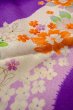 画像9: O1225D 女性用 女の子用着物   化繊 紫色,  ぼたん 【中古】【USED】【リサイクル】 ★★☆☆☆【O1225D】 (9)