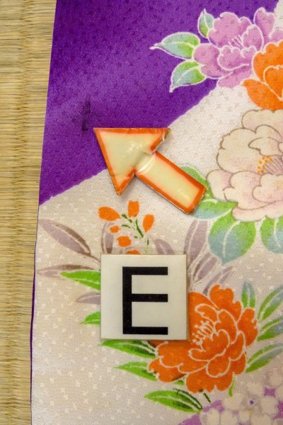 画像17: O1225D 女性用 女の子用着物   化繊 紫色,  ぼたん 【中古】【USED】【リサイクル】 ★★☆☆☆【O1225D】 (17)