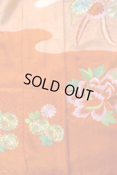画像5: O1225F 女性用 女の子用着物   シルク（正絹） 白,  菊 【中古】【USED】【リサイクル】 ★☆☆☆☆【O1225F】 (5)