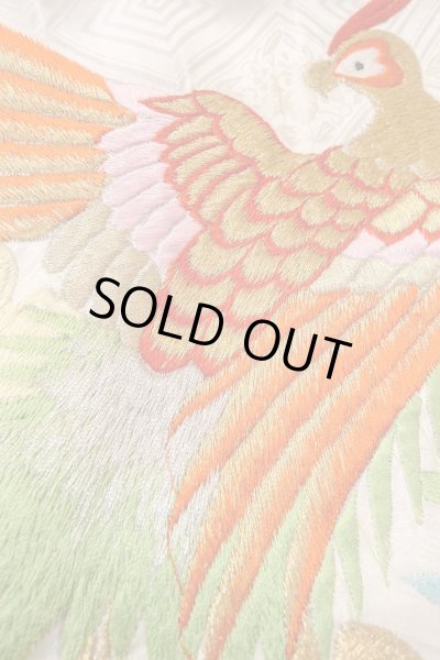 画像11: O1225F 女性用 女の子用着物   シルク（正絹） 白,  菊 【中古】【USED】【リサイクル】 ★☆☆☆☆【O1225F】 (11)