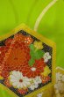 画像6: O1225J 女性用 女の子用着物   シルク（正絹） 光沢のある黄緑色,  菊 【中古】【USED】【リサイクル】 ★★★★☆【O1225J】 (6)