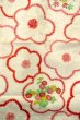 画像4: O1225K 女性用 女の子用着物   化繊 白,  菊 【中古】【USED】【リサイクル】 ★★☆☆☆【O1225K】 (4)