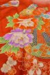 画像8: O1225L 女性用 女の子用着物   シルク（正絹） 光沢のある赤色,  ぼたん 【中古】【USED】【リサイクル】 ★★★☆☆【O1225L】 (8)