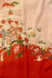 画像6: O1225N 女性用 女の子用着物   化繊 鮮やか赤色,  桜 【中古】【USED】【リサイクル】 ★★★☆☆【O1225N】 (6)