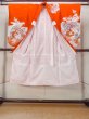 画像2: O1225O 女性用 女の子用着物   化繊 光沢のある鮮やか赤色,  ぼたん 【中古】【USED】【リサイクル】 ★★☆☆☆【O1225O】 (2)