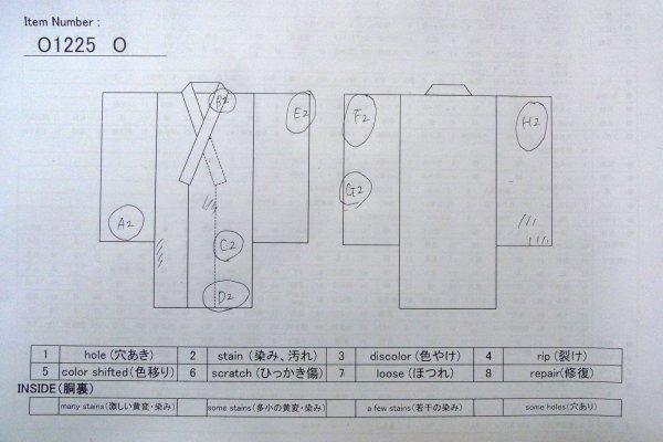 画像13: O1225O 女性用 女の子用着物   化繊 光沢のある鮮やか赤色,  ぼたん 【中古】【USED】【リサイクル】 ★★☆☆☆【O1225O】 (13)