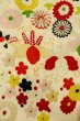 画像7: O1225P 女性用 女の子用着物   シルク（正絹） アイボリー,  菊 【中古】【USED】【リサイクル】 ★★☆☆☆【O1225P】 (7)